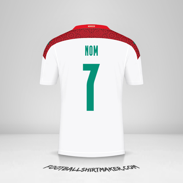 Maillot Maroc 2020/2021 Extérieur -  nom - 7