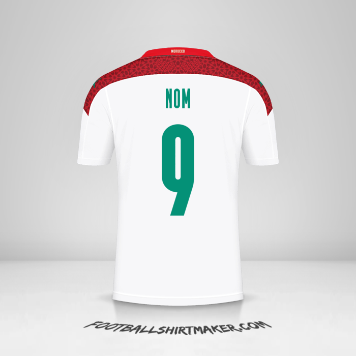 Maillot Maroc 2020/2021 Extérieur -  nom - 9