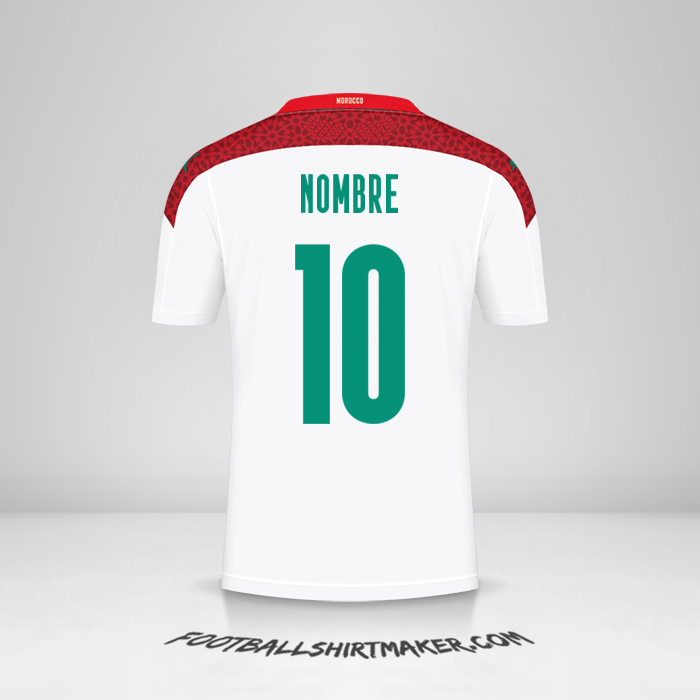 Jersey Marruecos 2020/2021 Visita -  nombre - 10