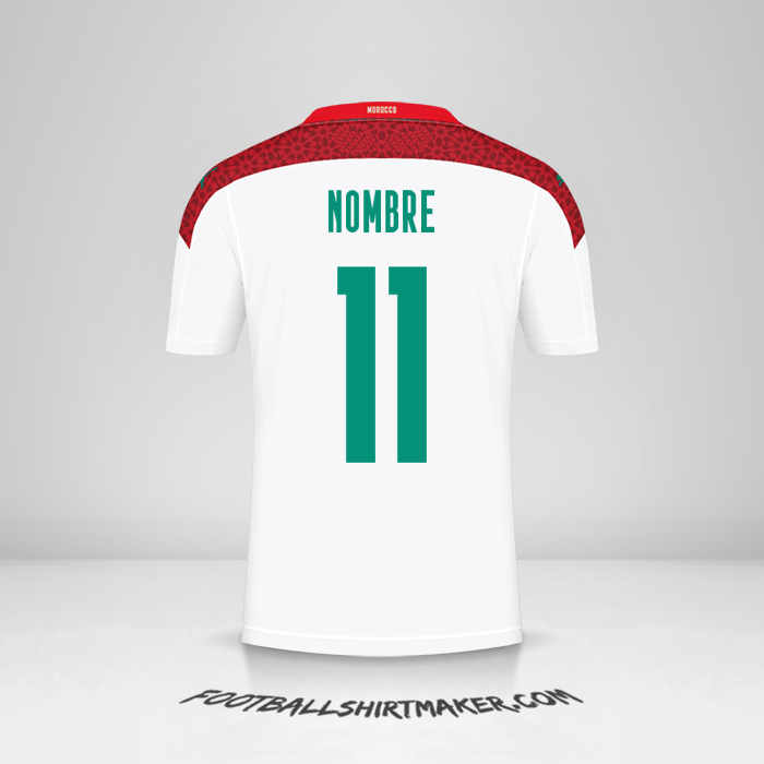 Jersey Marruecos 2020/2021 Visita -  nombre - 11