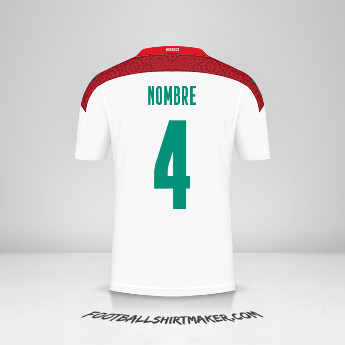 Camiseta Marruecos 2020/2021 Visita -  nombre - 4