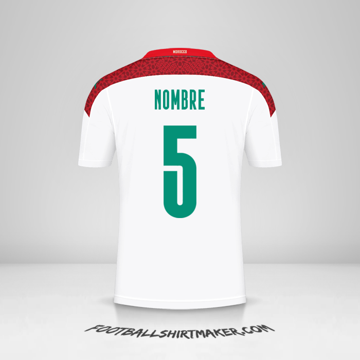 Camiseta Marruecos 2020/2021 Visita -  nombre - 5