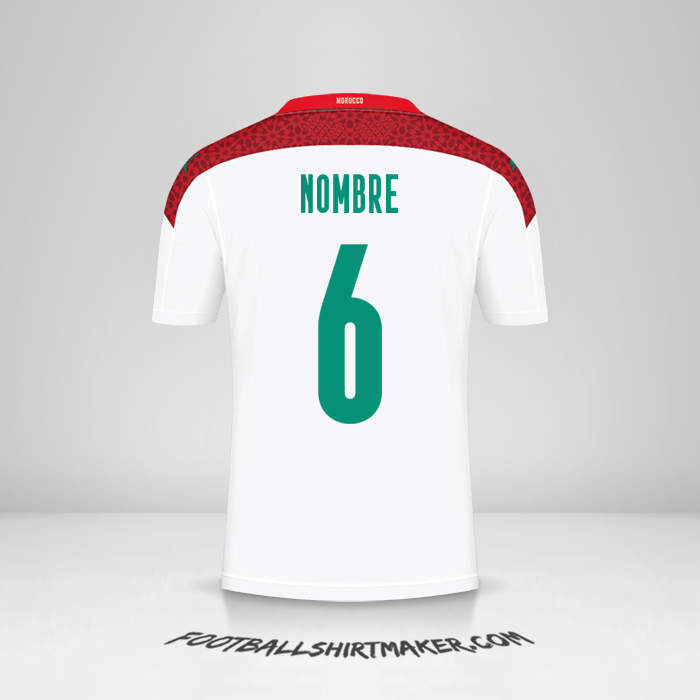Jersey Marruecos 2020/2021 Visita -  nombre - 6