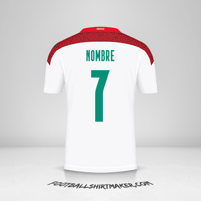 Jersey Marruecos 2020/2021 Visita -  nombre - 7