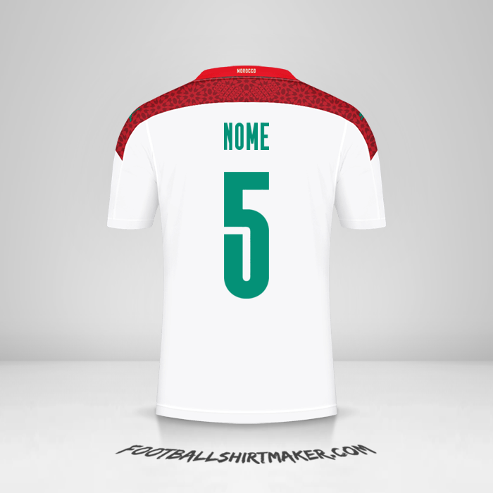 Maglia Marocco 2020/2021 Seconda -  nome - 5