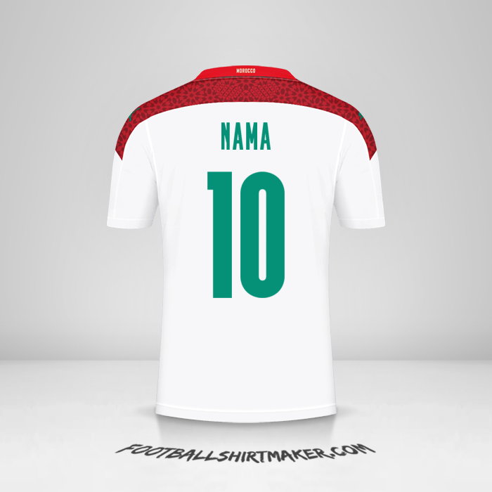 Jersey Maroko 2020/2021 Alternatif -  nama - 10