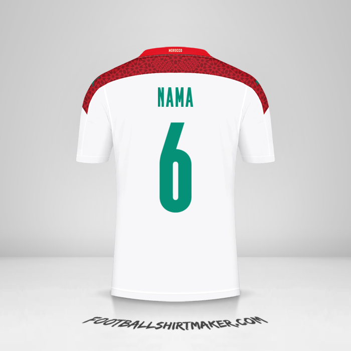 Jersey Maroko 2020/2021 Alternatif -  nama - 6