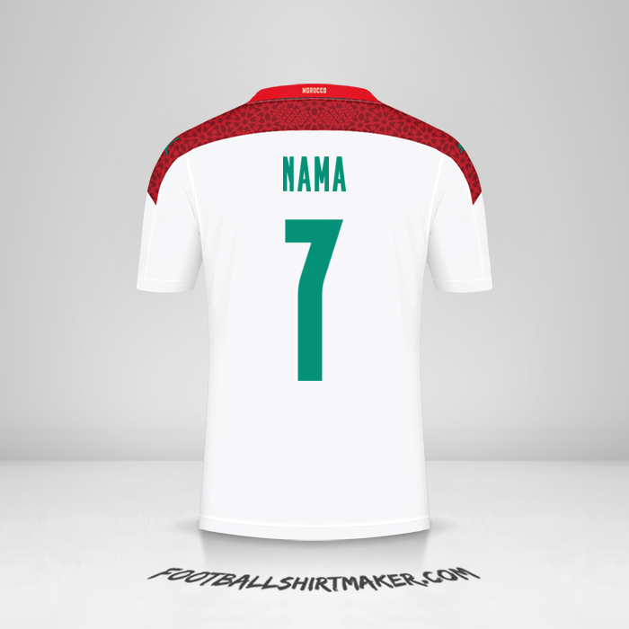 Jersey Maroko 2020/2021 Alternatif -  nama - 7
