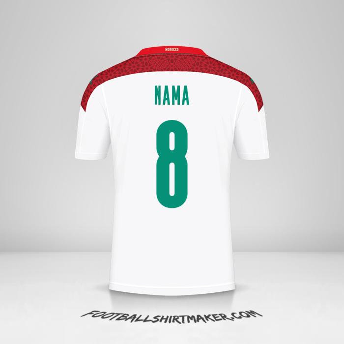 Jersey Maroko 2020/2021 Alternatif -  nama - 8