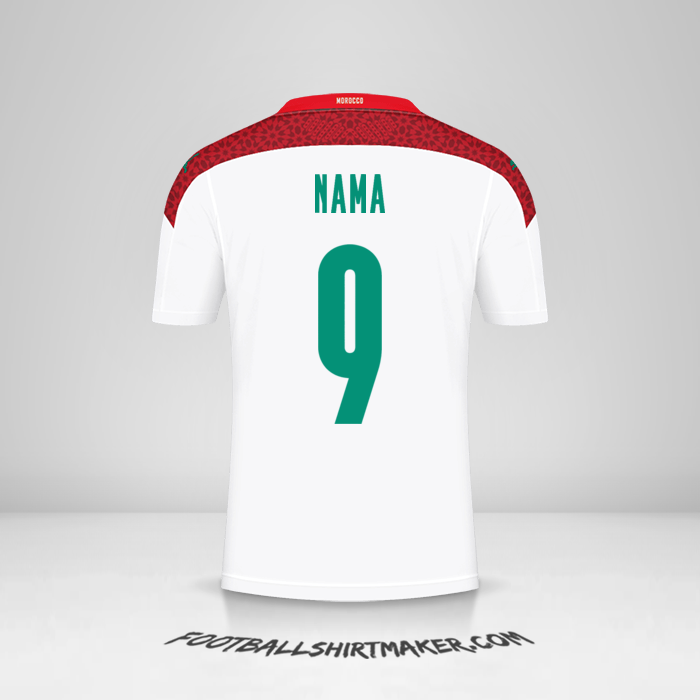 Jersey Maroko 2020/2021 Alternatif -  nama - 9