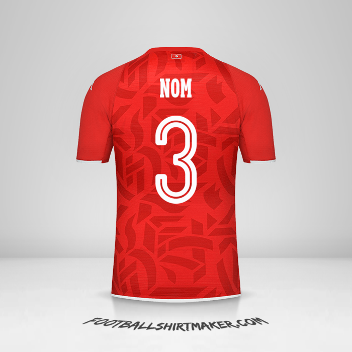 Maillot Tunisie 2022 -  nom - 3