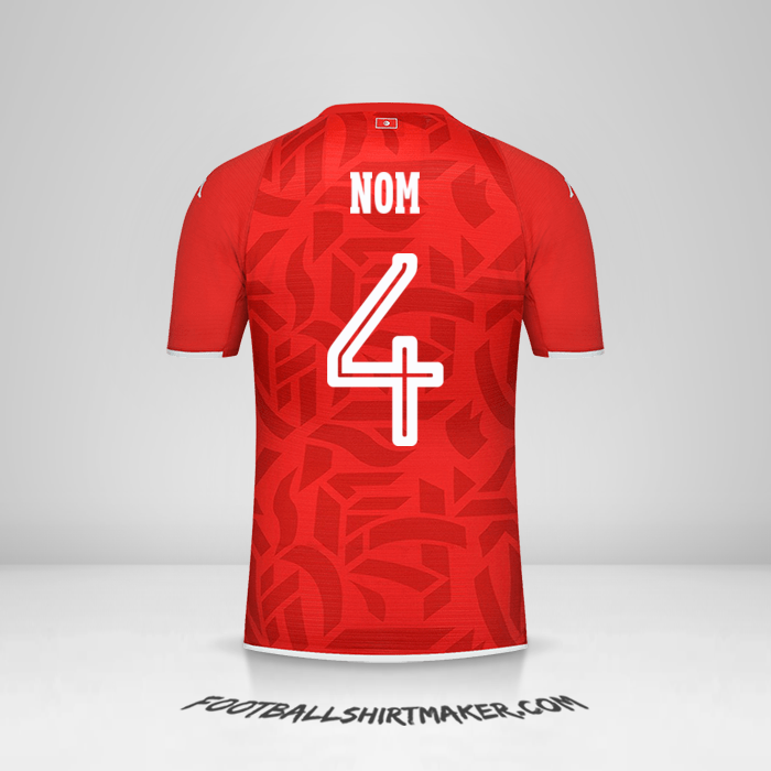 Maillot Tunisie 2022 -  nom - 4
