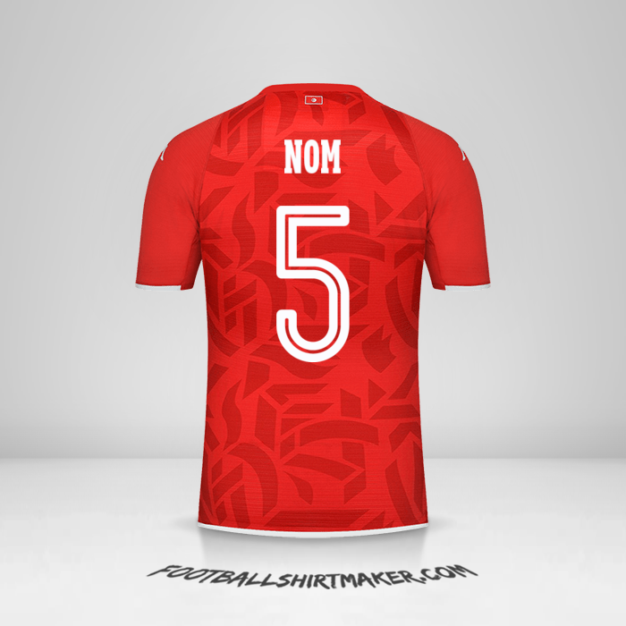 Maillot Tunisie 2022 -  nom - 5