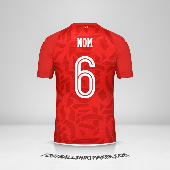 Maillot Tunisie 2022 -  nom - 6