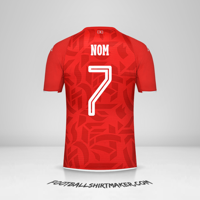 Maillot Tunisie 2022 -  nom - 7