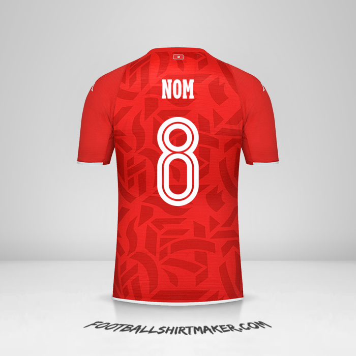 Maillot Tunisie 2022 -  nom - 8