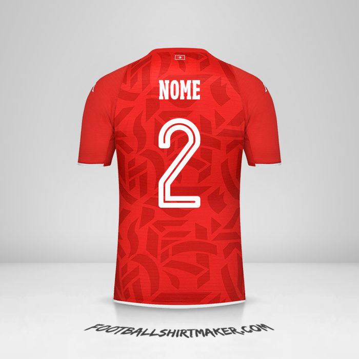 Camisa Tunísia 2022 -  nome - 2