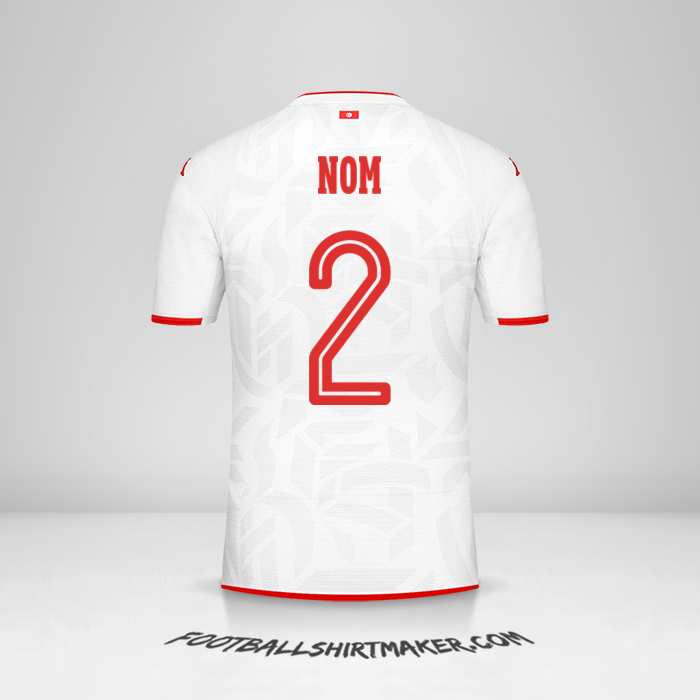 Maillot Tunisie 2022 Extérieur -  nom - 2