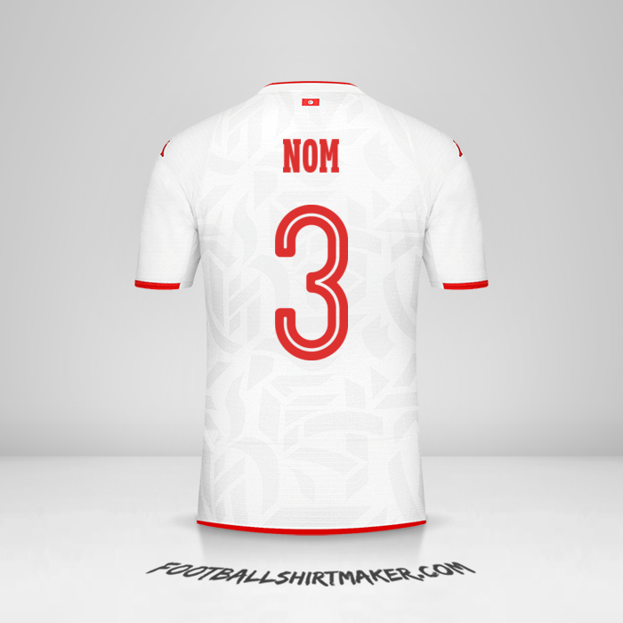 Maillot Tunisie 2022 Extérieur -  nom - 3