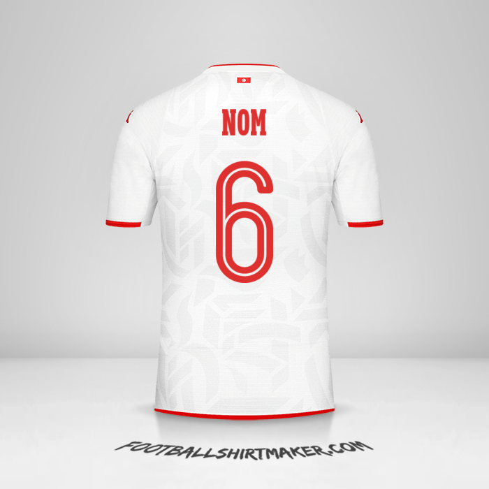 Maillot Tunisie 2022 Extérieur -  nom - 6