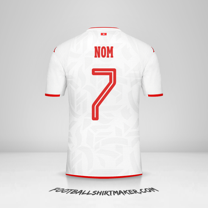 Maillot Tunisie 2022 Extérieur -  nom - 7
