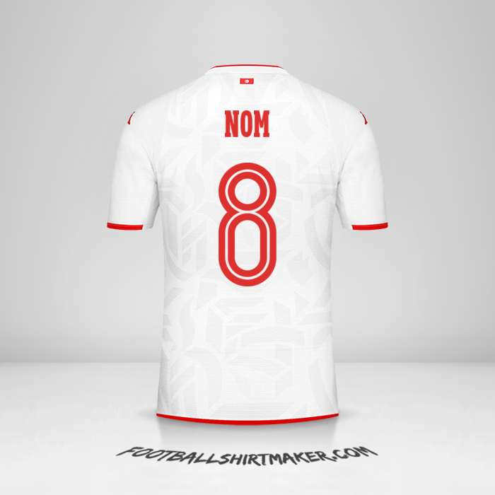 Maillot Tunisie 2022 Extérieur -  nom - 8
