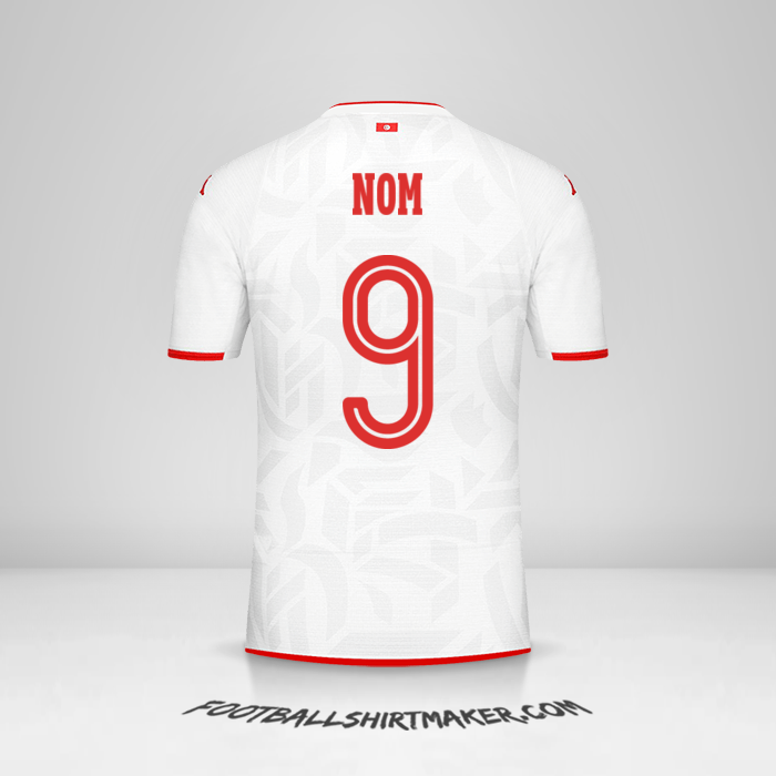 Maillot Tunisie 2022 Extérieur -  nom - 9