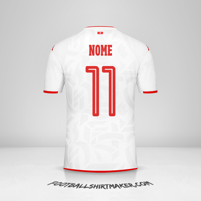 Maglia Tunisia 2022 Seconda -  nome - 11