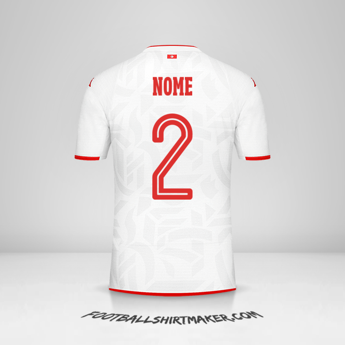 Camisa Tunísia 2022 Alternativa -  nome - 2