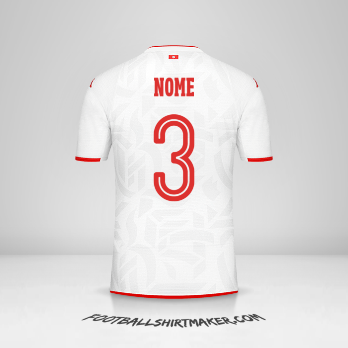Maglia Tunisia 2022 Seconda -  nome - 3