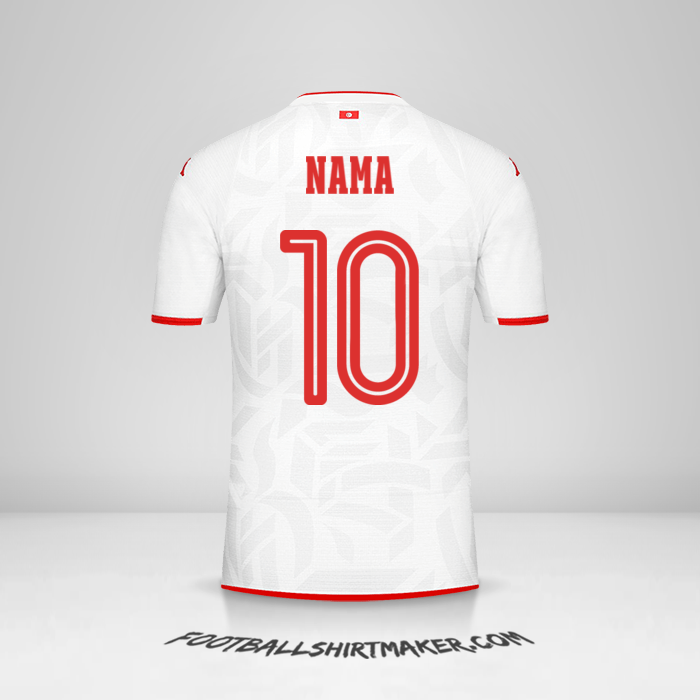Jersey Tunisia 2022 Alternatif -  nama - 10