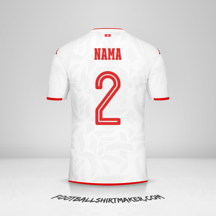 Jersey Tunisia 2022 Alternatif -  nama - 2
