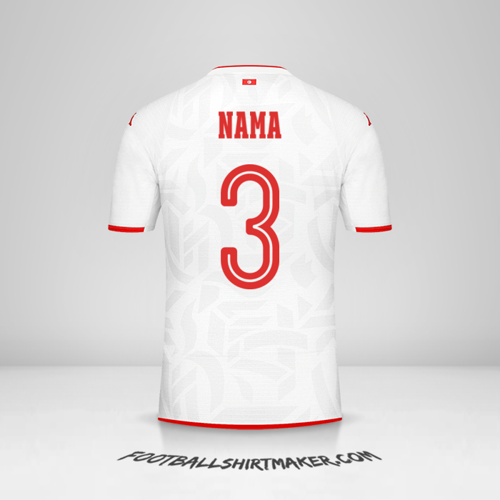 Jersey Tunisia 2022 Alternatif -  nama - 3