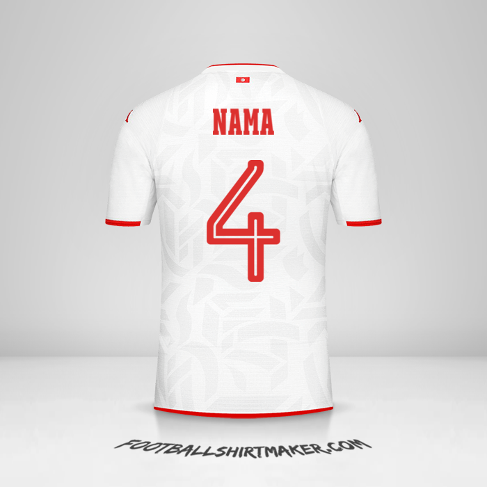 Jersey Tunisia 2022 Alternatif -  nama - 4