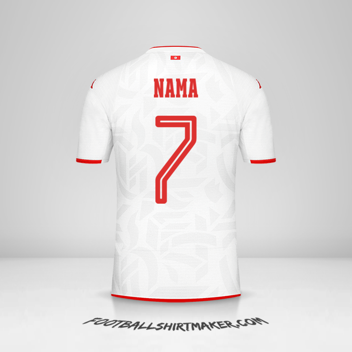 Jersey Tunisia 2022 Alternatif -  nama - 7