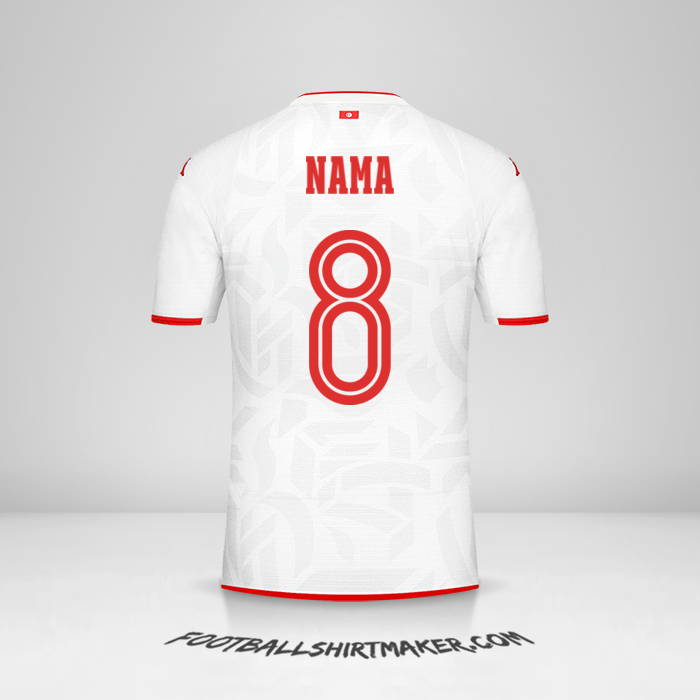 Jersey Tunisia 2022 Alternatif -  nama - 8