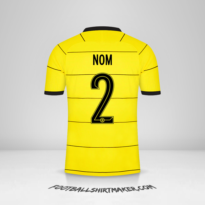 Maillot Chelsea Cup 2021/2022 Extérieur -  nom - 2