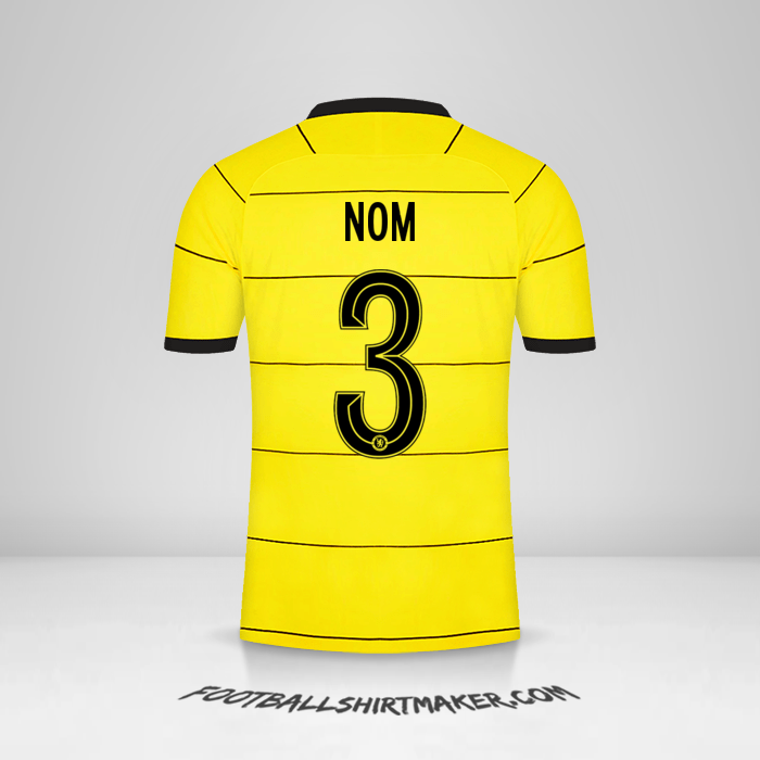Maillot Chelsea Cup 2021/2022 Extérieur -  nom - 3
