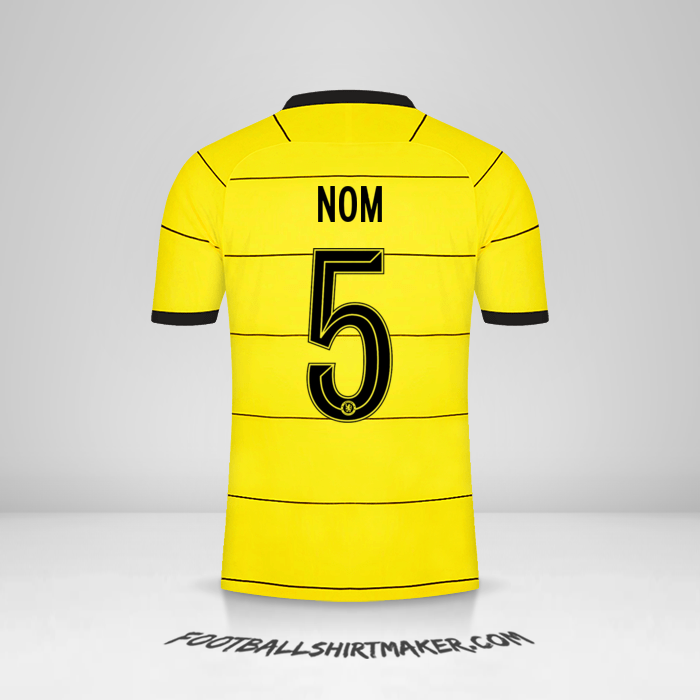 Maillot Chelsea Cup 2021/2022 Extérieur -  nom - 5