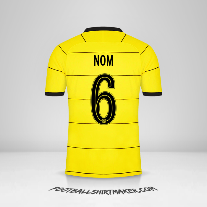 Maillot Chelsea Cup 2021/2022 Extérieur -  nom - 6