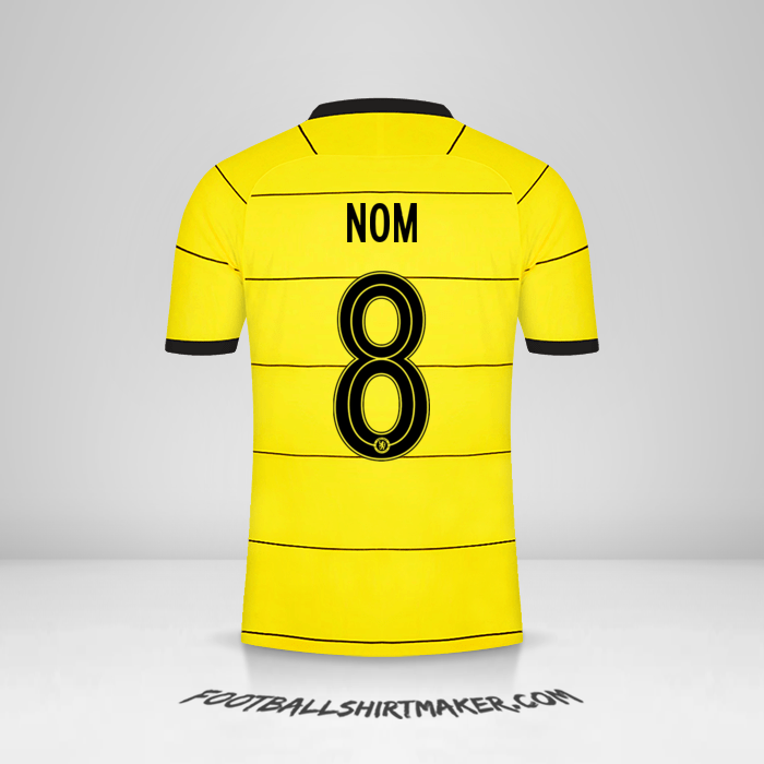 Maillot Chelsea Cup 2021/2022 Extérieur -  nom - 8