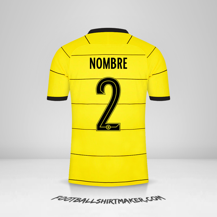 Camiseta Chelsea Cup 2021/2022 Visita -  nombre - 2