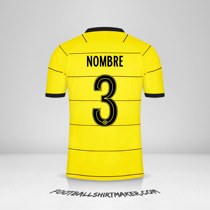 Camiseta Chelsea Cup 2021/2022 Visita -  nombre - 3