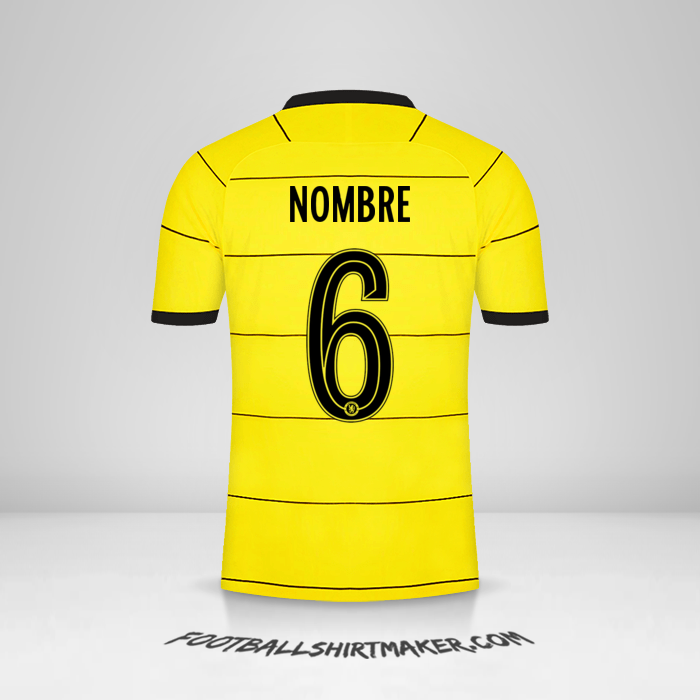 Jersey Chelsea Cup 2021/2022 Visita -  nombre - 6