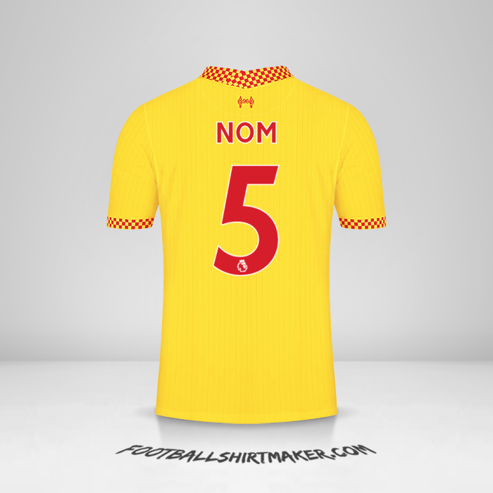 Maillot Liverpool FC 2021/2022 Troisième -  nom - 5