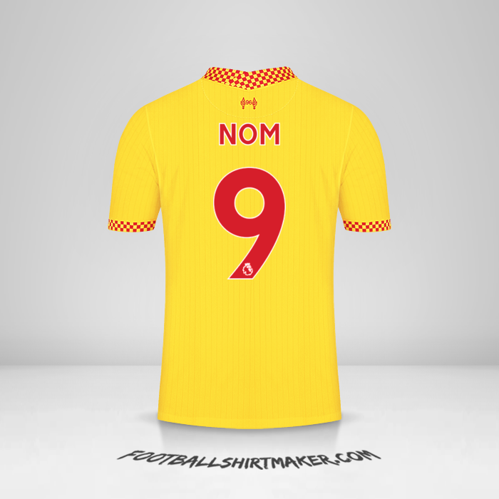 Maillot Liverpool FC 2021/2022 Troisième -  nom - 9