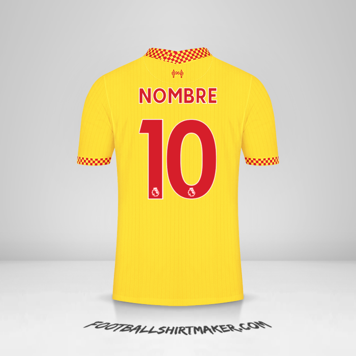 Jersey Liverpool FC 2021/2022 Tercera -  nombre - 10