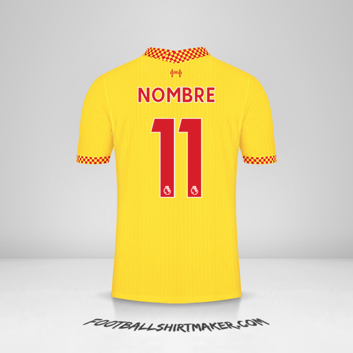 Jersey Liverpool FC 2021/2022 Tercera -  nombre - 11