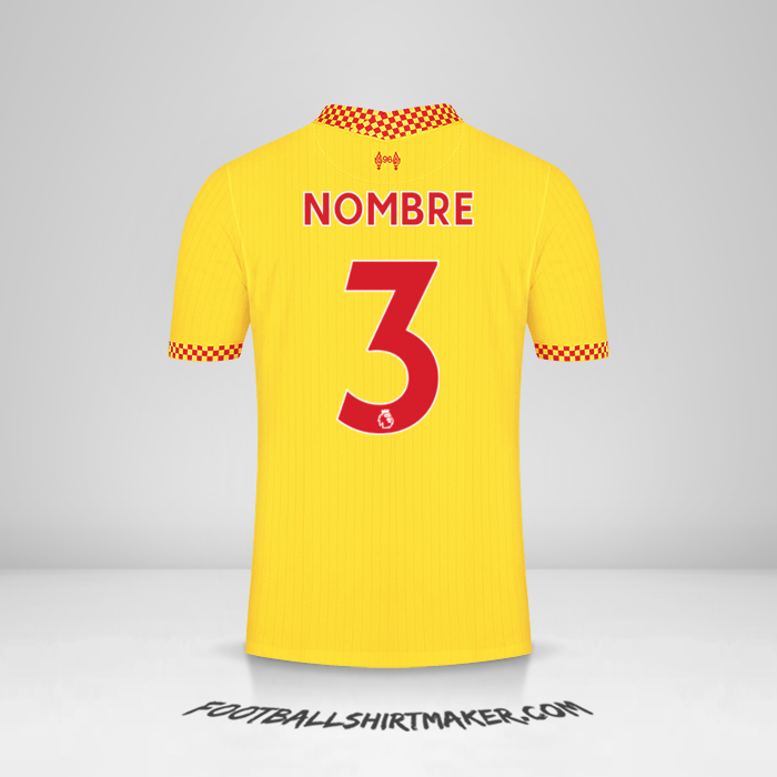 Jersey Liverpool FC 2021/2022 Tercera -  nombre - 3
