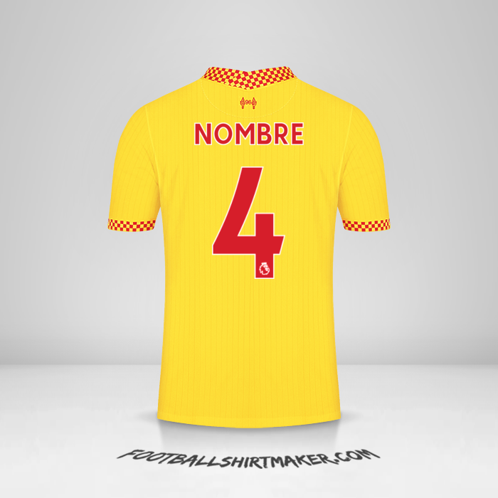 Jersey Liverpool FC 2021/2022 Tercera -  nombre - 4